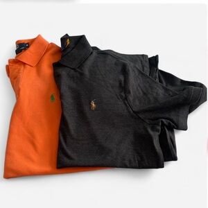 Polo by Ralph Lauren Orange and Black Shirt Bundle.